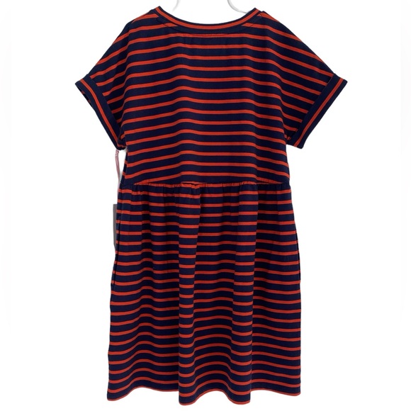 VINEYARD VINES Girl’s Navy/Orange Stripe Jersey Dress Size: M - Picture 3 of 6